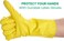 LAVISH 1 Pair Household Cleaning Gloves [Size- Large] &ndash; Long-Sleeve, Thick Latex for Dishwashing, Kitchen, Work, Painting &amp; Gardening