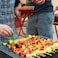 LAVISH Natural Bamboo Skewers, 200-Pack, 6-Inch Wooden Sticks for BBQ, Grilling, Kabobs, Fruit, Appetizers, Cocktail, Chocolate Fountain &amp; Crafts