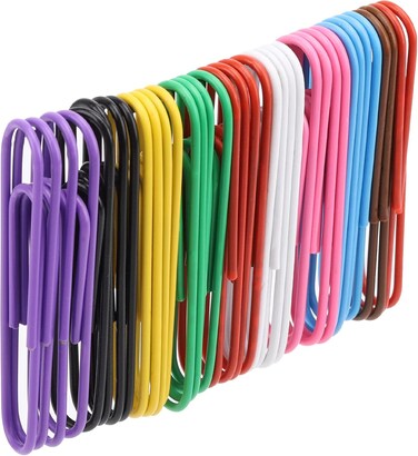 LAVISH Large Size Paper Clips 2 Inch 100 Pack - Assorted Color Coated &amp; Metallic Paperclips Great for Office &amp; School Document Organizing