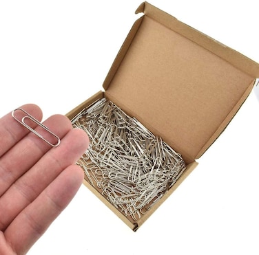 LAVISH Heavy Duty 100-PACK , Paperclips Rust Proof Reusable Metal Bright Silver for Home Office School