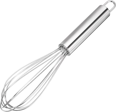 LAVISH Professional Stainless Steel 8-Inch Whisker &ndash; Versatile Handheld Tool for Eggs, Coffee, Cheese &amp; More