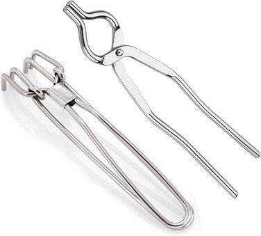 LAVISH Stainless Steel Tongs &amp; Pakkad Set &ndash; Heavy-Duty Wire Tong/Chimta/Sansi for Safe &amp; Easy Cooking &ndash; Multipurpose Utensil Holder &amp; Kitchen Tool (Pack of 2)