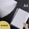 LAVISH 50 A4 L-Type Transparent Plastic Folder Covers   Waterproof Thick File Sleeves for Office