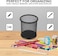 LAVISH Round Pen Holder   1 Pack Black Mesh Pencil Cups for Desk Organizer   Office, Home &amp; School Use &ndash; Durable Metal