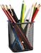 LAVISH Square Pen Holder   1 Pack Black Mesh Pencil Cups for Desk Organizer   Office, Home &amp; School Use &ndash; Durable Metal