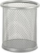 LAVISH Round Pencil Cup Holders   1 Pack Silver Metal Mesh Pen Organizer for Office Desk &amp; Home
