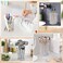 LAVISH 4-Pack Round Pen Cup   Silver Mesh Pencil Holders for Office Desk, Home &amp; School   Durable Organizer