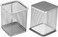 LAVISH Square Pencil Cup Holders   1 Pack Silver Metal Mesh Pen Organizer for Office Desk &amp; Home