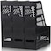 LAVISH Black Desk Organizer   3-Compartment Magazine Rack File Holder   Plastic Desktop Literature Sorter for Office, School &amp; Home Use