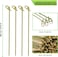 LAVISH 100-Pack Bamboo Cocktail Picks &ndash; 15CM Inch Biodegradable Looped Knot Skewers for Appetizers, Cocktails, BBQ, and Sandwiches
