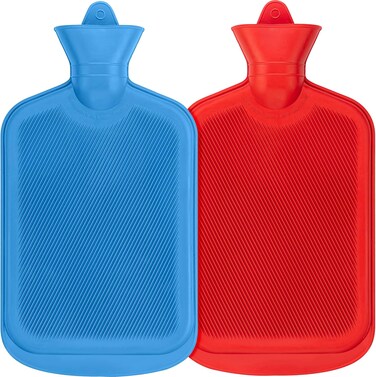 LAVISH Hot Water Natural Rubber Bottle [1-PACK] Bag &ndash;, BPA-Free, Durable Heat Therapy for Pain Relief &amp; Hot Compress, Random Colors