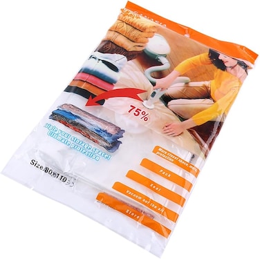 LAVISH Vacuum Storage Bags, 1 Pack Space Saver 80x 110 CM Bag ,Reusable Compression Bags Space Saver, Vacuum Bag for Packing,Clothes, Bedding, Travel