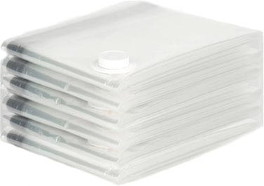 LAVISH Vacuum Storage 80x 110 CM Bags, 5-Pack Space Saver Bags, Reusable Compression Bags for Clothes, Bedding, Travel, Packing &amp; Closet Organization, Airtight &amp; Waterproof Storage Solution