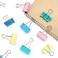 LAVISH 12 Pack Multicolor Binder Paper Clips Size 51mm Fold Clamp Clips, Office Clips