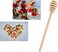 LAVISH Wooden Honey Dipper Sticks   Eco-Friendly Honey Drizzlers   Natural Wooden Honey Spoons, For Wedding Favors, Thanksgiving &amp; Christmas Party Supplies (16CM-1PACK)