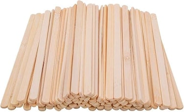 LAVISH 14CM Disposable Wooden Coffee Stirrers, 100 Count Sticks for Beverage Mixer Tea, Hot Chocolate and Craft Projects