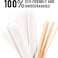LAVISH 14CM Individually Wrapped Disposable Wooden Coffee Stirrers, 100 Count Sticks for Beverage Mixer Tea, Hot Chocolate and Craft Projects