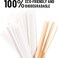 LAVISH 19CM Individually Wrapped Disposable Wooden Coffee Stirrers, 100 Count Sticks for Beverage Mixer Tea, Hot Chocolate and Craft Projects
