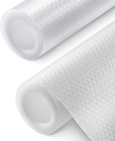 LAVISH Shelf Liner, 2 Rolls 150x50cm Kitchen Drawer Mats, Non-Slip Non-Adhesive Drawer Liner, EVA Clear Cupboard Cabinet Pad, Mat for Kitchen, Pantry, Laundry Room, Office, Bedroom