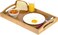 LAVISH 1-PACK Bamboo Serving Tray with Handles Rectangular Wooden Breakfast Wooden Tray For Breakfast, Food, Kitchen, Outdoors Medium