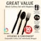 LAVISH 50 Count Wrapped Plastic Utensils Set &ndash; Disposable Black Forks, Spoons, Knives with Napkin &ndash; Ideal for Parties, Outdoor Events, Office, Lunches, BBQs