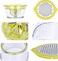 LAVISH 4-in-1 Manual Citrus Juicer &ndash; Orange &amp; Lemon Squeezer with Measuring Cup, Garlic Grater &amp; Hand Press Reamer