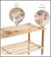 LAVISH   2-Tier Wooden Shoe Rack Organizer   Multi-Purpose Natural Wood Storage Shelf for Shoes, Books &amp; Plants   Sturdy, Space-Saving Stand for Home, Entryway &amp; Closet Use