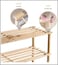 LAVISH   3-Tier Wooden Shoe Rack Organizer   Multi-Purpose Natural Wood Storage Shelf for Shoes, Books &amp; Plants   Sturdy, Space-Saving Stand for Home, Entryway &amp; Closet Use