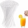 LAVISH Clear Plastic Ball Head Cocktail Stirrers, 25 Pack Disposable Round Top Swizzle Sticks, Crystal Drink Mixers for Coffee, Cocktails &amp; Parties
