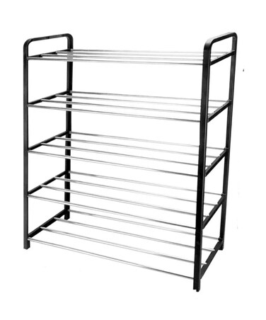 LAVISH   5-Tier Metal Shoe Rack Organizer   Sturdy Storage Shelf for Shoes, Slippers &amp; Heels   Lightweight, Compact &amp; Space-Saving Shoe Stand for Entryway, Closet, Hallway &amp; Bedroom