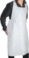 LAVISH Thickened Disposable Plastic White Aprons 100 Pcs &ndash; Waterproof and Oil-Resistant, PE Plastic Perfect For Cooking, BBQ, Catering, Art Project- Kitchen &amp; Restaurant Supplies
