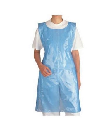 LAVISH Plastic Apron Blue 28 Inch (Width) X 46 Inch (Length) 100 Pieces X 10 Packets