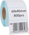 Barcode Label Sticker  1.5" &times; 2.5" (40 &times; 60 mm) Thermal Transfer Labels Roll (1 Roll) - Self Adhesive Sticky Labels, Sticker Label