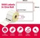 Combo Pack &ndash; 2 Rolls 5cm x 3cm Barcode Label Stickers (1000 Each) + 2 Rolls 55mm x 74m Transfer Wax Ribbon &ndash; Self Adhesive Thermal Transfer Labels