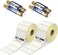 Combo Pack &ndash; 2 Rolls 5cm x 3cm Barcode Label Stickers (1000 Each) + 2 Rolls 55mm x 74m Transfer Wax Ribbon &ndash; Self Adhesive Thermal Transfer Labels