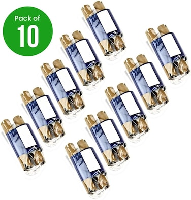 Black Thermal Transfer Wax Ribbon 55mm x 74m &ndash; Barcode Printer Ribbon Rolls, Pack of 10, Compatible with Zebra, Eltron, Datamax Printers