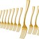 LAVISH Mini Disposable Light Golden Forks For Desserts - Pack Of 100 Dessert Forks &ndash; Size: 4 Inch - Real Flatware Look - BPA Free - Food Safe