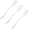 LAVISH Mini Disposable Clear Forks For Desserts - Pack Of 100 Dessert Forks &ndash; Size: 4 Inch - Real Flatware Look - BPA Free - Food Safe
