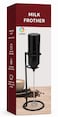 Powerful Handheld Milk Frother with Stand &ndash; Black Mini Electric Foam Maker &amp; Drink Mixer for Coffee, Cappuccino, Latte, Matcha &amp; Hot Chocolate