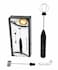 Rechargeable Milk Frother White Handheld Foam Maker Stainless Whisk for Coffee Latte Cappuccino Mixer