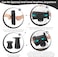 Portable Telescopic Camping Stool Foldable Outdoor Fishing Stool Black Heavy Duty Lightweight Collapsible Seat for Hiking Travel BBQ