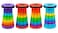Round Rainbow Folding Stool - Portable Camping Stool   Lightweight Collapsible for Outdoor, Picnic, Beach, Travel, Hiking - Durable &amp; Compact Design