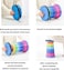 Round Rainbow Folding Stool - Portable Camping Stool   Lightweight Collapsible for Outdoor, Picnic, Beach, Travel, Hiking - Durable &amp; Compact Design
