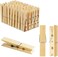 Wooden Bamboo Clothespins 20 Pcs Heavy Duty Clothes Pins Strong Grip Multipurpose Laundry Clips for Clothesline Air Drying Crafts Kitchen and Home Organization