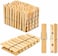 Wooden Bamboo Clothespins 20 Pcs Heavy Duty Clothes Pins Strong Grip Multipurpose Laundry Clips for Clothesline Air Drying Crafts Kitchen and Home Organization