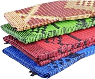 LAVISH Foldable Outdoor Picnic Mat 90 x 200 cm Lightweight Woven Camping Beach Floor Mat Multicolor Portable Travel Mat Pack of 1
