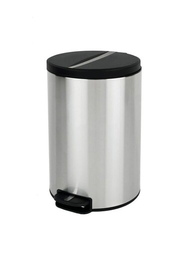 NOVA SERIES   Brushed Stainless Steel Finish   Soft-Closing   Fingerprint-Resistant   Step Trash Bin   Medium   12L