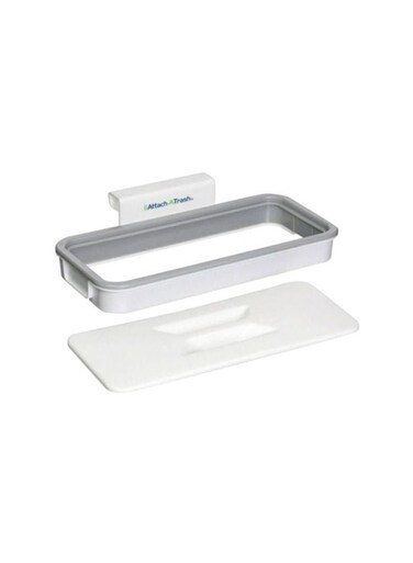 Hanging Trash Bag Holder White-Grey 33x18cm