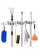 Mop Broom Wall Mount, 3 Clip 4 Hook Broom Holder Stainless Steel Storage Wall Mount Heavy-Duty Wall-Mounted Tool Rack Durable Used for Home Kitchen Garden Garage Organization Storage