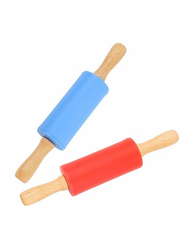9 Inch Mini Rolling Pin, 2 Pcs Kids Rolling Pin Small Rolling Pin Handle Rolling Pin